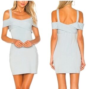 BY THE WAY evie cold shoulder mini dress in baby blue. Size Small NWT